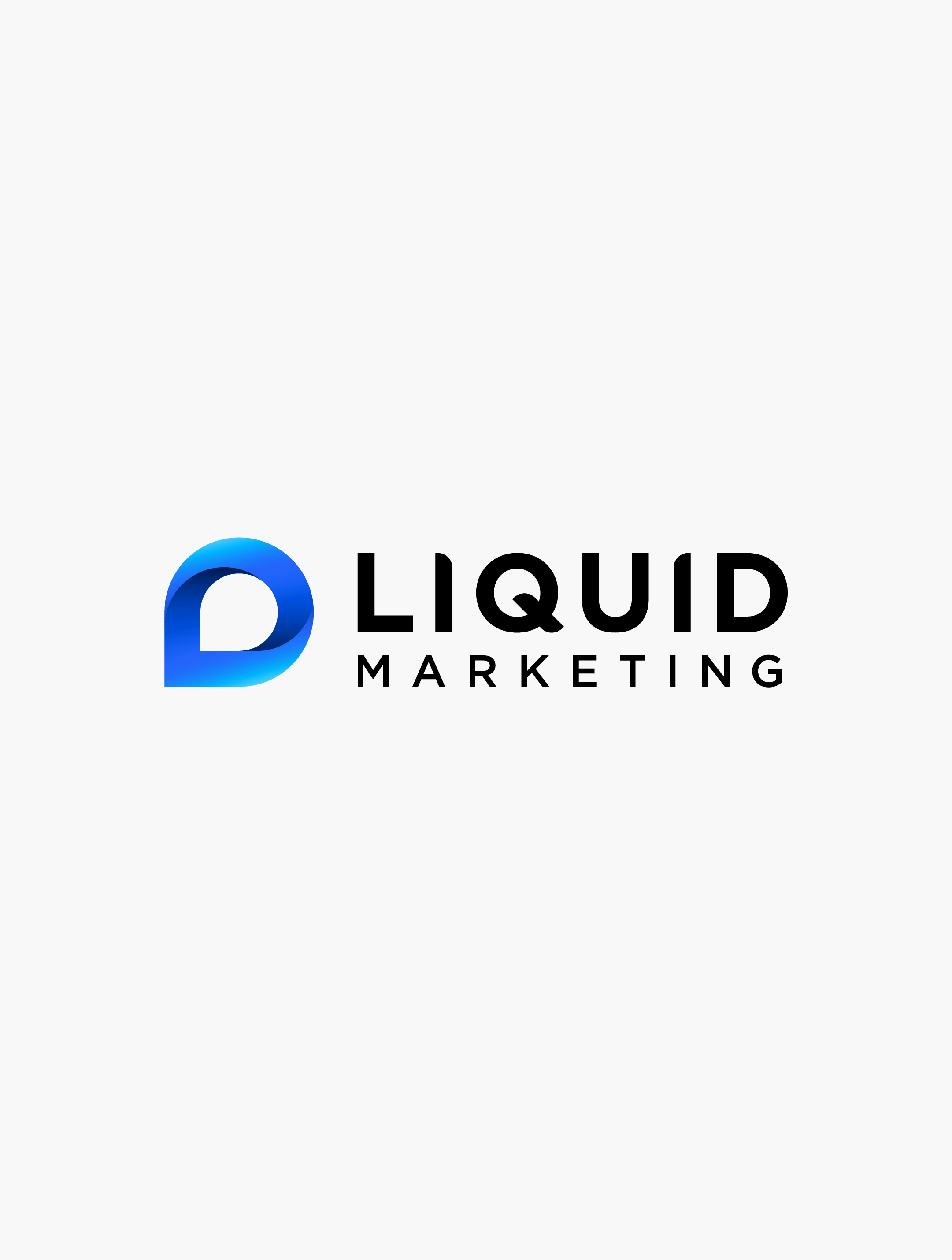 Liquid Marketing logo on a light gray background.